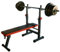 TrainHard® Multi Hantelbank Blackcombo klappbar mit 1,6m Langhantelstange und 25kg Hantelscheiben