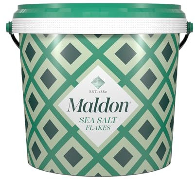 Maldon - Sea Salt Flakes, Unique Pyramid Shaped Salt Flakes, Perfect for a Wide Range of Dishes, Hand-Harvested for Four Generations, 1.4kg Tub