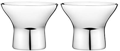 Georg Jensen Eierbecher 2 Stück, Edelstahl, Stainless Steel, 16 x 16 x 7.3 cm