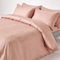 HOMESCAPES Taupe Beige Pure Egyptian Cotton Duvet Cover Set Super King 330 TC 500 Thread Count Equivalent Satin Stripe Quilt Cover 2 Pillowcases Included Bedding Set