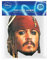 empireposter Fluch der Karibik Captain Sparrow Papp Maske, aus hochwertigem Glanzkarton mit Augenlöchern, Gummiband - Grösse ca. 30x20 cm