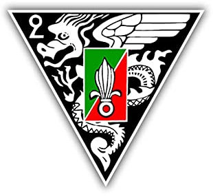 Aufkleber/Sticker 2e Régiment Étranger de Parachutistes FschJg 7x8cm A790