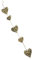 DECOLINE Deko Holz Girlande (80cm - 5 Herzen) - Herzgirlande