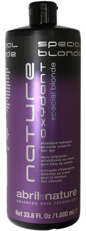 Agua Oxigenada NatureOxy Plex 40 Vol abril et nature para tinte, en crema | Peróxido 12% | Ideal cabellos rubios, máximo poder de aclaración |1000ml