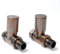 Milan Straight Antique Copper Radiator Valves