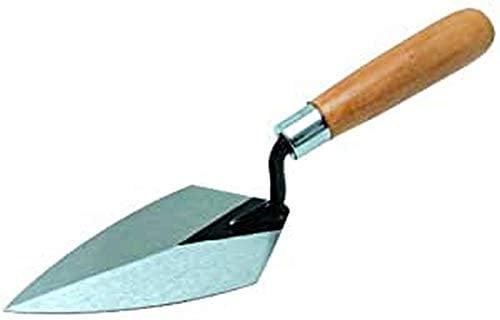 Cazzuola a punta Marshalltown con manico in legno duro, in acciaio, dimensioni: 178x76 mm