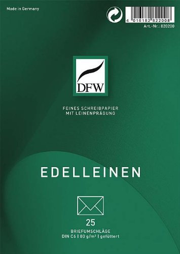 Briefumschlag C6 Leinen