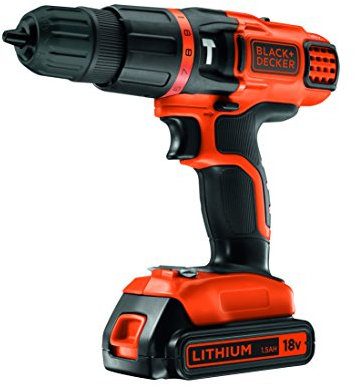 Black & Decker EGBL188KB-QW - Taladro percutor sin cable (23,4 W, 18 V)