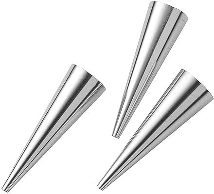 Pedrini Forme per cannoncini mignon 8,5 cm, 3 pezzi, acciaio inox