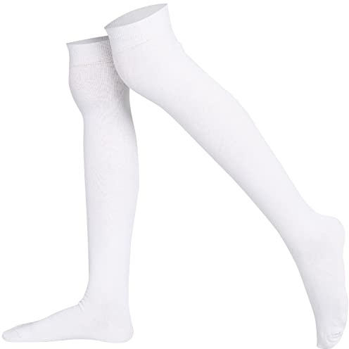 Mysocks Calze unisex sopra il ginocchio Bianca
