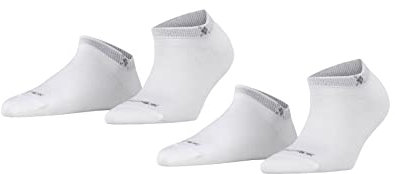 Burlington Damen Sneakersocken Everyday Sneaker Multipack W Sn Baumwolle kurz einfarbig 2 Paar, Weiß White 2000, 36-41