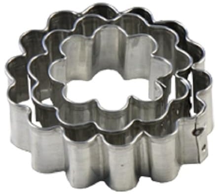 Lares LA1035 Ausstechformen Plätzchen-Ausstecher Terrassen-Ausstechform 3-teilig Welle ca. Ø 3,5 - 5 cm Höhe ca. 1,7 cm