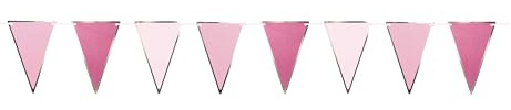 Party Pro 50263 Guirlande Fanion Papier Rose 200 x 14 x 0,1 cm
