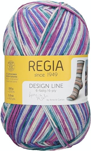 REGIA 6-fädig Design Line by ARNE & CARLOS 9801264-03653 starnight Handstrickgarn, Sockengarn, 150g Knäuel