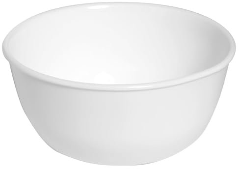 Corelle 1032595 Livingware 28-Ounce Super Soup/Cereal Bowl, Winter Frost White, 18/8 Stainless Steel