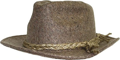 Trachtenhut bayrischer Filzhut Bayern Seppelhut Sepplhut Zopfband melliert, Größe:59