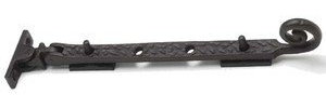 OriginalForgery 10 Rustic Monkey/Rat Tail Window Stay Black Cast Iron (252)