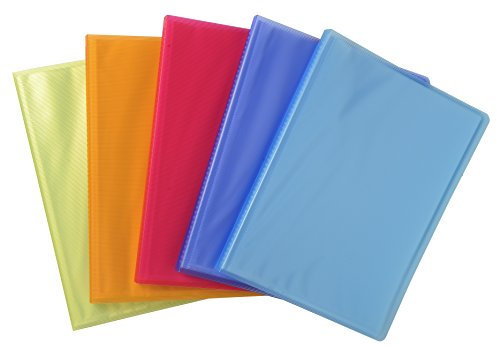 Exacompta 85377E 12er Pack Sichtmappen Linicolor aus extra starkem Kunststoff DIN A4 mit 30 Klarsichthüllen, 60 Sichten, perfekt für die Schule und das Büro Aktenhülle, Prospekthülle, farbig sortiert