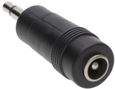 kenable DC Power Adapter 5.5mm x 2.1mm Female Socket to 3.5mm Mono Jack Plug Converter for CCTV LED Lights Solar Pumps Black