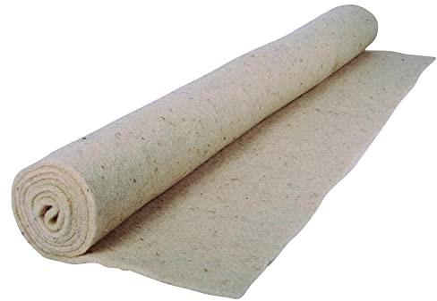 NOOR Winterschutzmatte aus Schafwolle - Filzmatte 4mm Naturweiß 100x150 cm | isolierende Frostschutzmatte 350 g/m² - Kälteschutz für Kübelpflanzen, Palmen - atmungsaktive Naturfaser Made in Germany