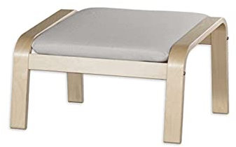 dekoria Ersatz für Bezug für Poäng Hocker Sesselhusse passend für Modell Klappsta hellgrau