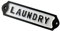Antikes Retro-Schild, handgefertigt, Wäschebügeleisen, Schwarz, Schild Waschen, UTILY Room Vintage