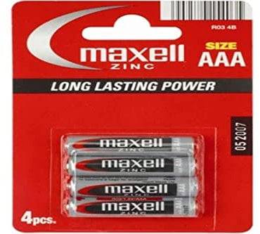 Maxell R03 Manganese Batteries (4)