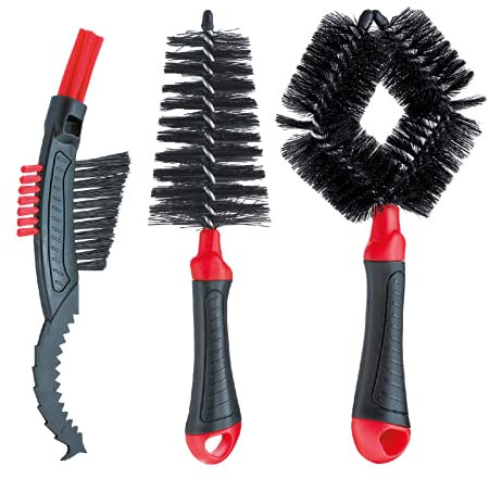 WELDTITE Cleaning Brush Set for Bikes - Includes Sprocket, Cone & Diamond Brushes