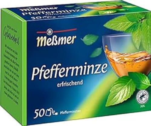 Meßmer Pfefferminze I 50 Teebeutel I Vegan I Glutenfrei I Laktosefrei