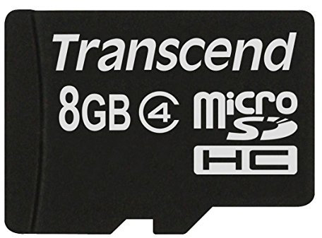 Transcend - TS8GUSDC4 - 8 Go Carte Mémoire - Micro SDHC - Classe 4 - Noir