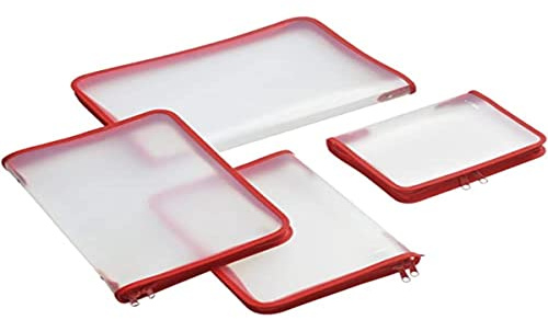 FolderSys 40454-80 Reissverschlusstasche A5 rot