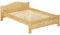 Erst-Holz® Kieferbett Natur Doppelbett 140x200 Futonbett Bett breit Massivholzbett Rollrost 60.37-14