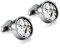 Honey Bear Watch Movement Herren Manschettenknöpfe Cufflinks Steampunk Uhrwerk Uhr Bewegung Edelstahl (Schwarz)