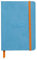 RHODIA 117307C - Soft Turquoise Notebook - A6 - Lined - 144 pages - Clairefontaine Ivory Paper 90 g/m - Bookmark, Elastic Closure - Faux Leather Cover - Rhodiarama Collection