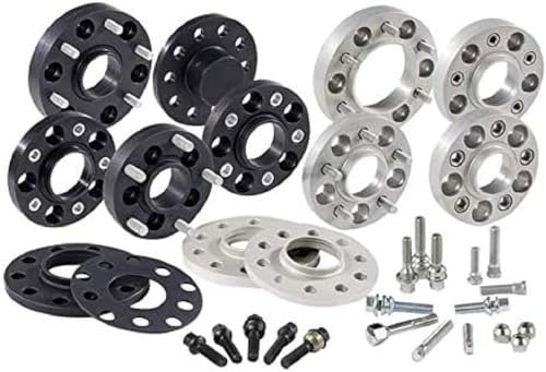 H&R DR-System Spürverbreiterungsatz 40mm pro Achse - Lochkreis 5x112 - Mittenzentrierung 66,5mm - System M14x1,25 - kompatibel mit BMW/Toyota/Mini, Silber