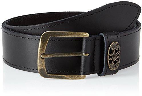 Werner Trachten Unisex Gürtel Trachtengürtel, Gr. 125 cm, Schwarz (schwarz 300)