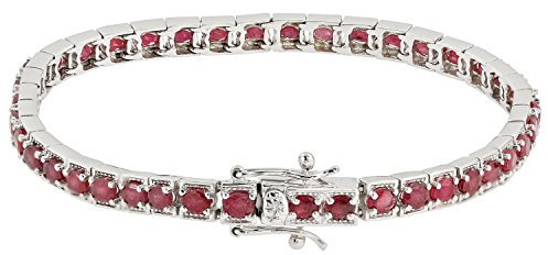 Harry Ivens Damen-Armband aus echt Silber 925 mit Rubin rot 19cm