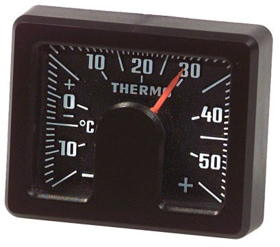 HR iMotion 10010201, termometro per auto, casa, campeggio, ecc., (per interni ed esterni, fissaggio adesivo, realizzato in Germania, -30 °C – +50 °C)