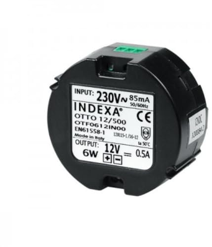 Indexa 32150 Up-Netzgerät 12Vdc/500Ma Otto Videoüberwachungssystem schwarz/weiß
