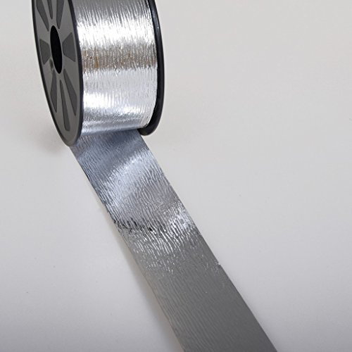 Deko AS GmbH Metallic-Band Silber, 50 mm x 68 m, 50