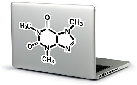Notebook Koffein Molekül sticker Sticker Size 13