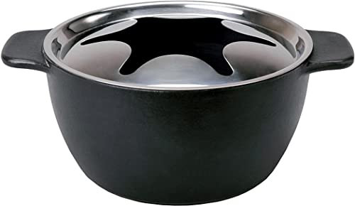 Kisag Caquelon à fondue 1,7 l, Ø 18 cm, noir/noir
