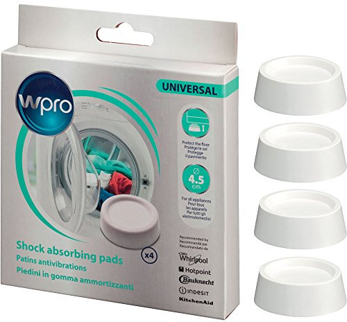 wpro SKA202 - Waschmaschinenzubehör/ Schwingungsdämpfende Unterlagen aus Gummi/ Vibrationsdämpfer/ 4 Stück