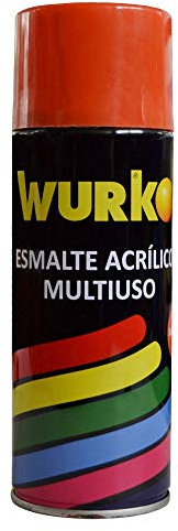 Wurko - Spray Pintura Esmalte Acrílica Naranja, Bote 400 ml