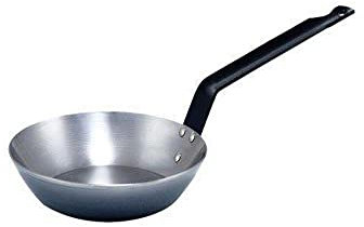 Winco , 8-5/8-Inch French Style Fry Pan, Carbon Steel Frying Pan with Extra Long Solid Metal Handle