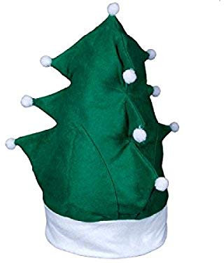 Alsino Lustige Weihnachtsmütze | Nikolausmütze als Tannenbaum | Höhe: 35 cm | Einheitsgröße für Erwachsene | Weihnachtsbaum Mütze | Farbe: grün 113