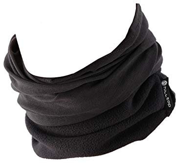 Hilltop Polar Halstuch, Multifunktionstuch, Kopftuch, Schlauchschal, Schal mit Fleece, Cooles Design in Trendfarben, für Damen und Herren, Farbe:Grau uni