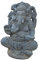 korb-outlet Gartenfigur Ganesha Sitzend Steinguss/Steinfigur Statue 80cm für Haus und Garten