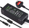 Facmogu DC 12V 5A Power Supply Adapter, 3m/9.84Ft Long Cable AC 100-240V to DC 12V 60W Power Adapter, 12 Volts 5000mA Switching Power Converter UK Adaptor Transformer w/ 5.5 x 2.5mm & 5.5 x 2.1mm Jack