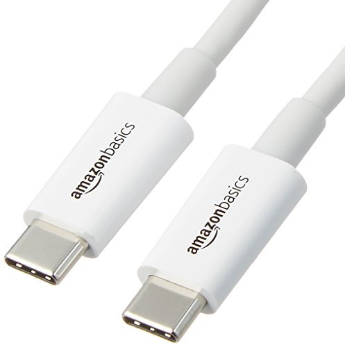 Amazon Basics USB-C to USB-C Fast Charger Cable, 480Mbps Speed, USB-IF Certified, for Apple iPhone 16/15, iPad, Samsung Galaxy, Tablets, Laptops, 2.7 m, White